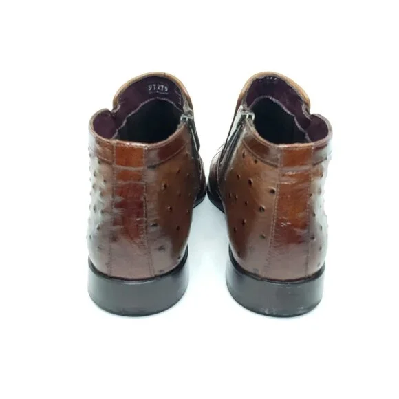 Vinci The Dallas Tan Leather Bit Ankle Dress Boot Zip Mens  display picture 2